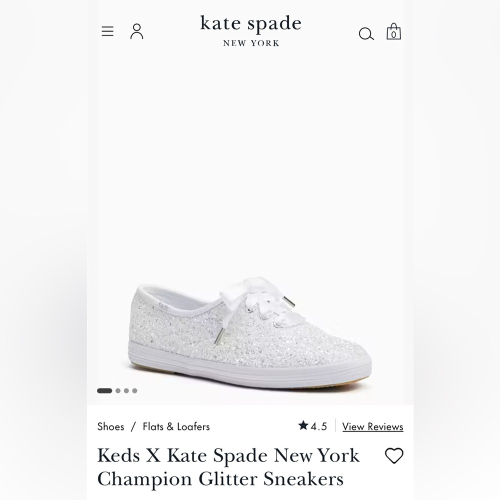 GUC Kate Spade Keds New York Champion glitter sneakers with cotton laces